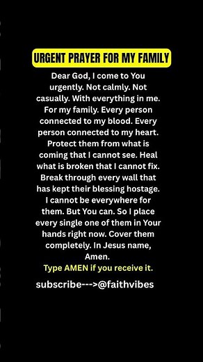 Urgent Prayer for My Family — Protection, Healing & Breakthrough