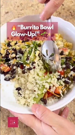 🌱 Plant-Based Burrito Bowl 🌯 | Cauliflower Rice Magic ✨ #veganeats