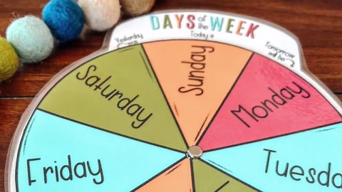 Days of the Week Printable Wheel, Circle Time, Calendar, Preschool, Kindergarten, Homeschool, Classroom Decor, Educational Learning Tool - Etsy
