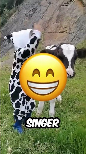 girl sings to cow and it amazing! 😮