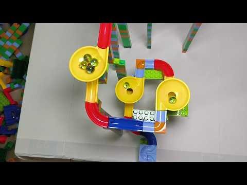 Build Marble Run 3 Level Ball rolling