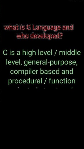 what is c language | who developed c language | c language full course | c programming | #clanguage
