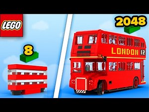 LEGO DOUBLE-DECKER BUS From 8 to 2048 Parts | Comparison