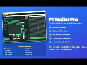 Best Bulk Email Sender Software | PT Mailer Pro Send Bulk Email Using SMTP Rotation & Gmail API