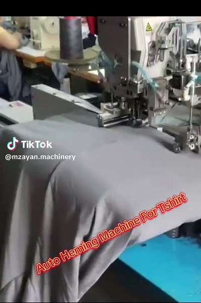 Tshirt Heming machine Fully Automatic it will help to increase your production capacity and top notch quality for your export orders, and moreover we don't need skilled worker which helps to reduce your labour cost. We can provide complete Solution for industrial Sewing machine. #mzayanmachinerycompany #sewingtiktok #exporter #garmentsmanufacturer #sialkot #hosiery