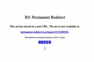 “Permanent Redirect” is an Art Piece that Changes URLs Each Time it’s Seen