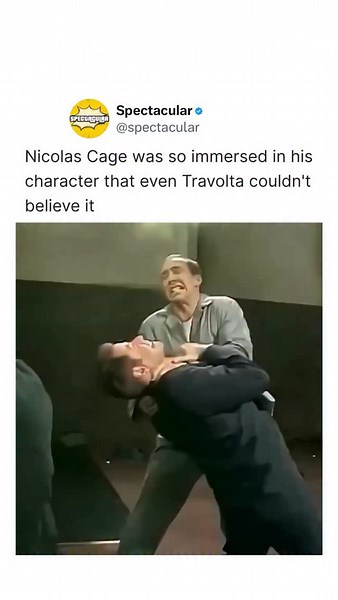 During the filming of the 1997 action thriller Face/Off, Nicolas Cage’s explosive intensity took John Travolta completely by surprise — he actually stunned him on camera with how fiercely he sank into the role 🔥🎬 Cage was so immersed in his character that he pushed the boundaries of the choreographed action, blurring the line between performance and raw instinct. It was a perfect example of the fearlessness and commitment both actors brought to John Woo’s chaotic, high-octane classic ⚡️ Via: P
