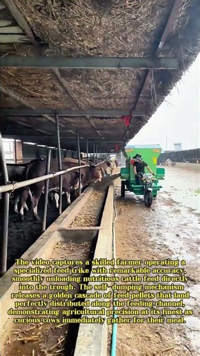 Precision Feeding: Watch This Farmer Master the Art of Perfect Cattle Nutrition Delivery!