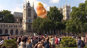 37K views · 1.4K reactions | A giant balloon of "Trump Baby" in a diaper took flight over Britain's Houses of Parliament, kicking off widespread protests to President Donald J. Trump's visit to the UK. STORY: https://bit.ly/2uhWo2m | WAVY TV 10 | Facebook