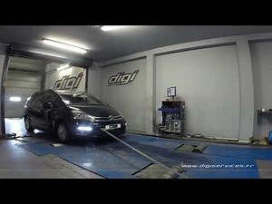 Citroen C4 Picasso 2.0 HDI 150cv Reprogrammation Moteur @ 186cv Digiservices Paris 77 Dyno