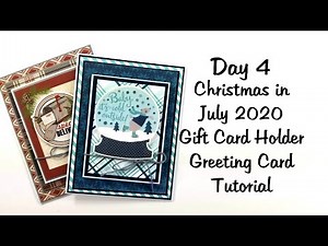 Day 4 Twelve Days of Christmas in July 2020 Gift Card Holder Greeting Cards Polly's Paper Studio