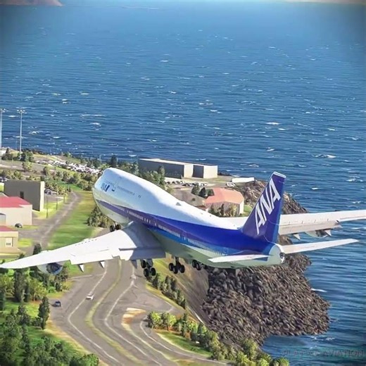 747 vs Short Runway 😱✈️ Insane Landing!