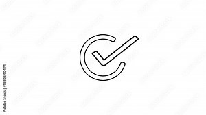 Check mark animation. check mark animation motion. Animated tick mark icon black circle loading animated on with background approved 4k video