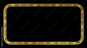 Border frame for design. Seamless loop video.animated frame for video.Border animation.