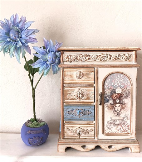 Handmade Apothecary Jewelry Chest: Rustic Country Cottage Decor - Etsy