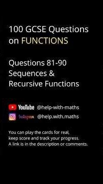 Functions Flashcards Q81-90 #shorts #maths #flashcards #gcse #quiz