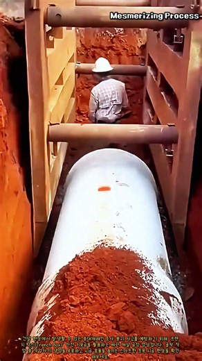 토사 붕괴 막는 트렌치 박스 배관 매설 공법 #worker #process #civilengineering #construction #excavator