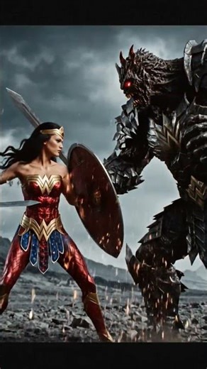 wonder woman fight alien