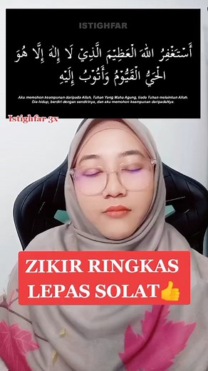 Zikir ringkas lepas solat #NgajiOtata #solat #zikir #doa | NgajiOtata.Com