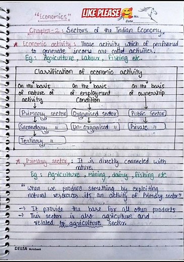 Sectors of Indian Economy Notes || Class 10 Economics Chapter 2 || Academic Edu