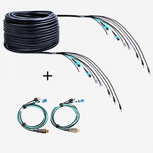 PureFiber® PRO  - HDMI & Internet | Pre-Terminated Hybrid Fiber Cable with HDMI 2.1 8k Bundle with Internet over Fiber