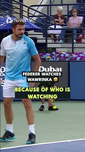 Federer Watches Wawrinka In Dubai 🤩