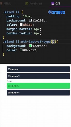 How the nth-last-of-type pseudo-class works in CSS