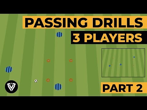 Football Passing Drills for 3 Players | Part 2 | First Touch & One -Touch Soccer Passing Exercises