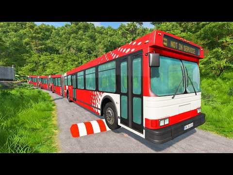 Bus Vs Massive Speed Bumps #9 - BeamNG.Drive