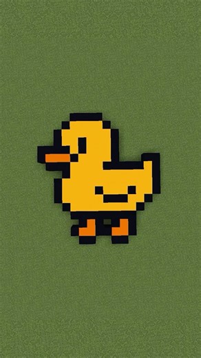 How to build a Duck pixel art in Minecraft 1.21.11