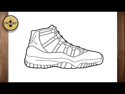How to draw jordan 11 easy step by step