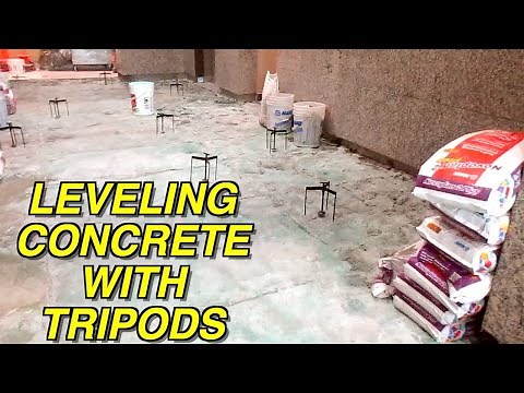 How To Level Concrete Floor with Screed Leveling Tripods and Mapei Self Leveler Plus DIY