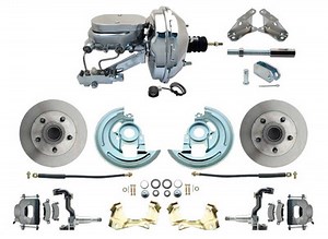 DBK6472-GM-350 1964-1972 Chevelle, El-Camino 1967-1969 Camaro & 1968-1974 Nova Disc Brake Conversion Kit w/ 11" Dual Chrome Power Booster Kit