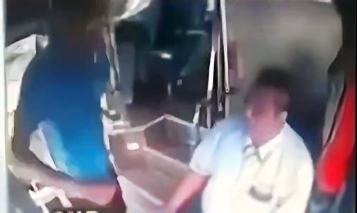 Passenger punches bus driver, instantly regrets it