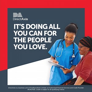 When your emergency savings aren’t enough, you can rely on DirectAxis for simple loans and better service. Our easy online application process means you don’t have to leave your loved ones to get the help you need. Apply now on www.directaxis.co.za​ DirectAxis. Simple loans. Better service.​ *Terms and conditions apply. | DirectAxis Financial Services