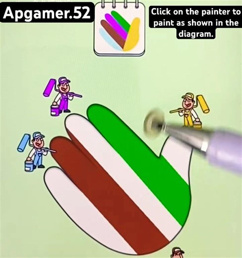 Click on the painter to paint as shown in the diagram.#games #playposit #genuary #codingart #short