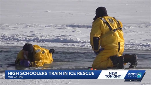 Eastern Iowa fire department trains high school students in ice rescue