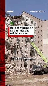 Russian missiles hit Kyiv residential neighbourhoods. #Ukraine #Russia #BBCNews
