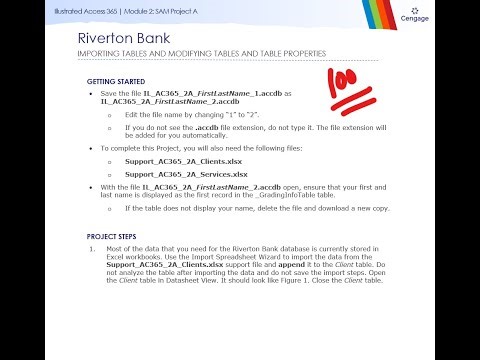 Illustrated Access 365 | Module 2: SAM Project A