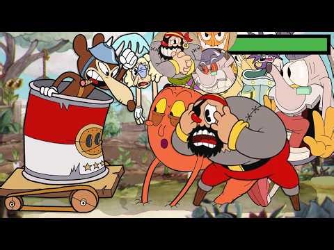 Warner Werman Destroys All Cuphead bosses With One Sewer Shot With Healthbars !!