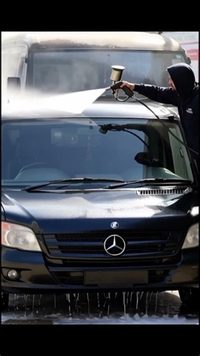 change a damaged mini bus into a new and comfortable one