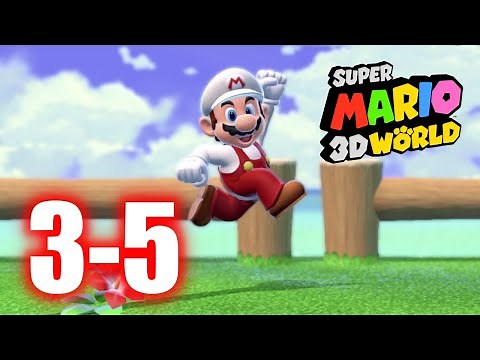 Super Mario 3D World - 3-5 Pipeline Lagoon - All Stars & Stamp 100% Gameplay Walkthrough
