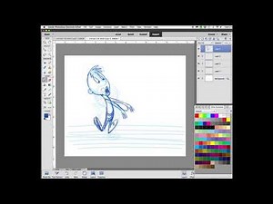 Drawing and animating a character in Photoshop Elements.