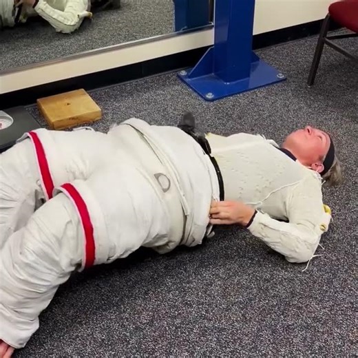 putting on a spacesuit part 1 #shorts #spacesuit #nasa #astronaut