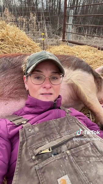 Cuddling with Penelope the Pig: A Heartwarming Moment