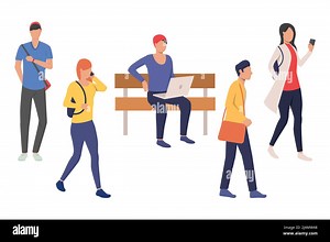 Set of university student on campus. Flat cartoon characters hurrying to class. Vector illustration can be used for video, presentation, brochure Stock Vector Image & Art - Alamy