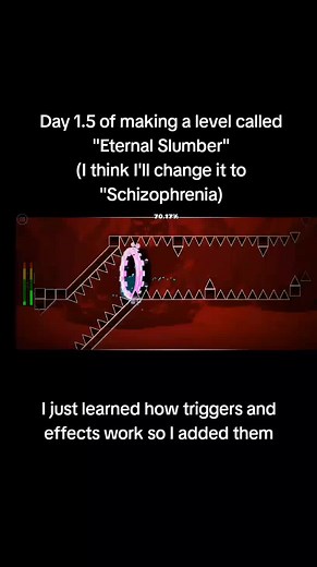 day 1.5 of making an Easy or even Medium demon level ( added effects) . . . . . #geometrydashmemes #geometrydashlevel #geometrydash