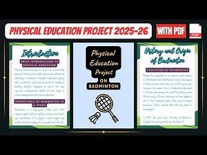 Physical Education Project On Badminton For Class 12 CBSE 2025-26