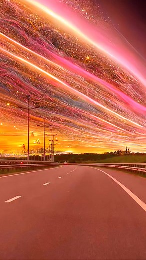 4.2K views · 293 reactions | On the open road, chasing the most vibrant skies! What an incredible view. ️ #RoadTripViews #VibrantSky #SunsetDrive #OpenRoad #PinkSky #OrangeSky #TravelPhotography #HighwayAdventures #BeautifulJourney #NatureLover | Natures Gift | Facebook