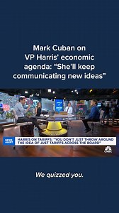 8.8K views · 147 reactions | Billionaire investor and entrepreneur Mark Cuban discusses Vice President Kamala Harris’ economic agenda. Watch the full interview here: | CNBC | Facebook
